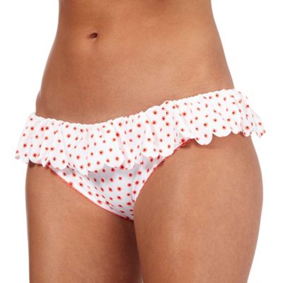 Floozie by Frost French Orange neon floral print underwired bikini top